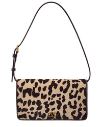 Valentino Vlogo Haircalf & Leather Shoulder Bag