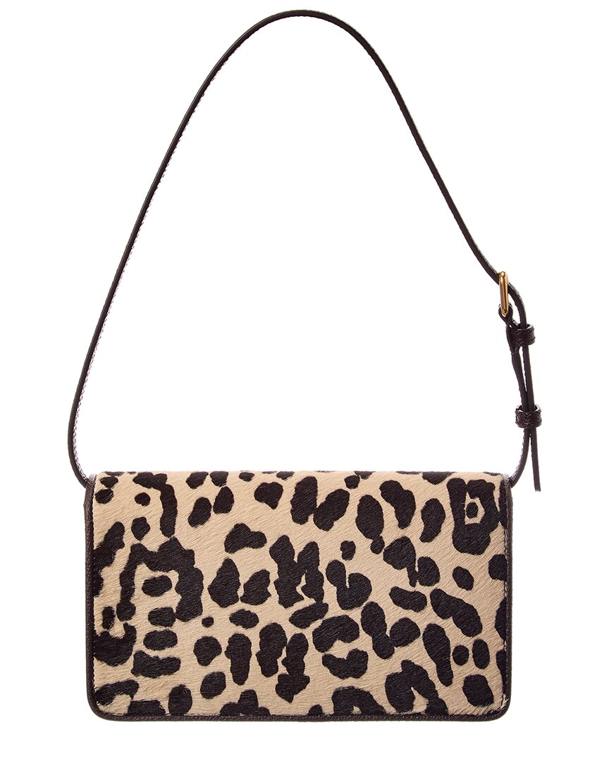 Valentino Vlogo Haircalf & Leather Shoulder Bag