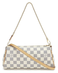 Louis Vuitton Pre-Owned Louis Vuitton White Damier Azur Coated Canvas Eva (Authentic Pre-Loved)