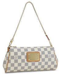 Louis Vuitton Pre-Owned Louis Vuitton White Damier Azur Coated Canvas Eva (Authentic Pre-Loved)