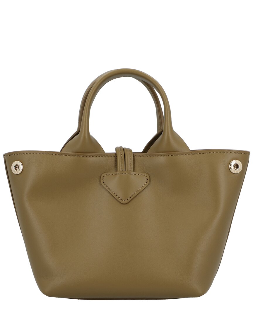 Longchamp Le Roseau Leather Mini Satchel