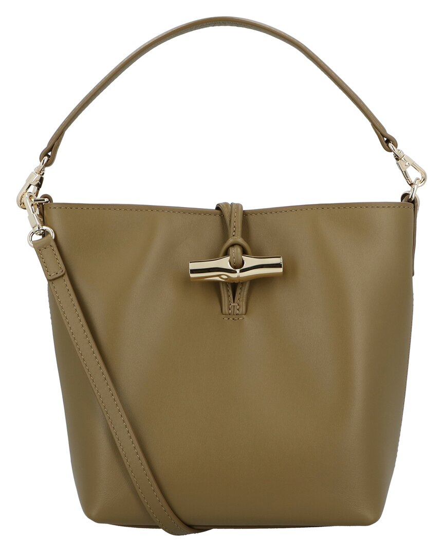 Longchamp Le Roseau Leather Bucket Bag