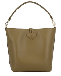 Longchamp Le Roseau Leather Bucket Bag