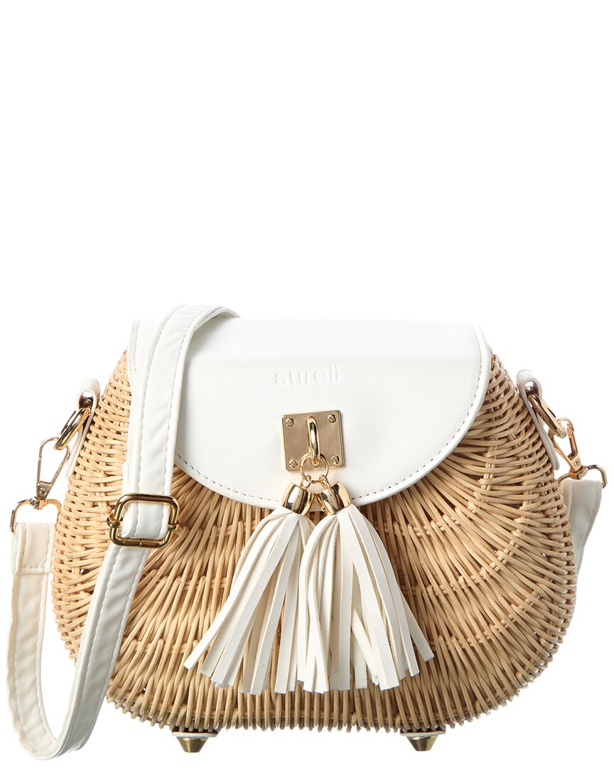 Surell Accessories Mini Vine Basket Bag