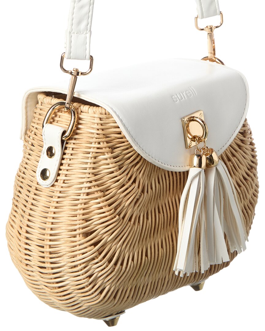 Surell Accessories Mini Vine Basket Bag