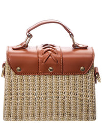 Surell Accessories Straw Crossbody