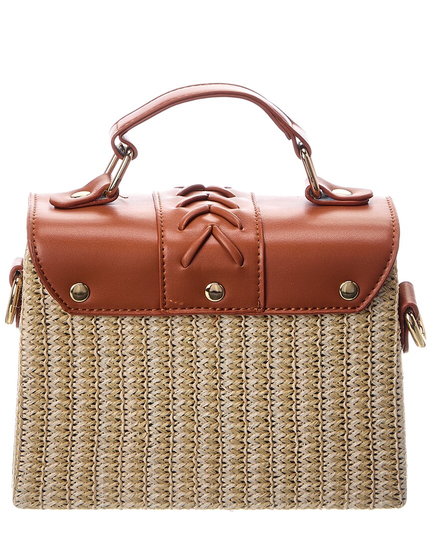 Surell Accessories Straw Crossbody