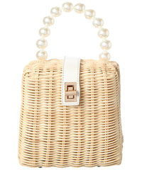 Surell Accessories Mini Straw Clutch