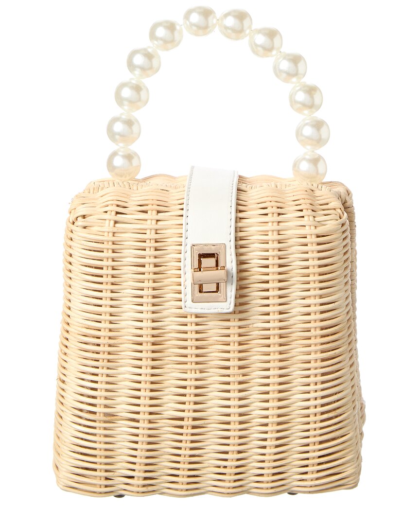 Surell Accessories Mini Straw Clutch