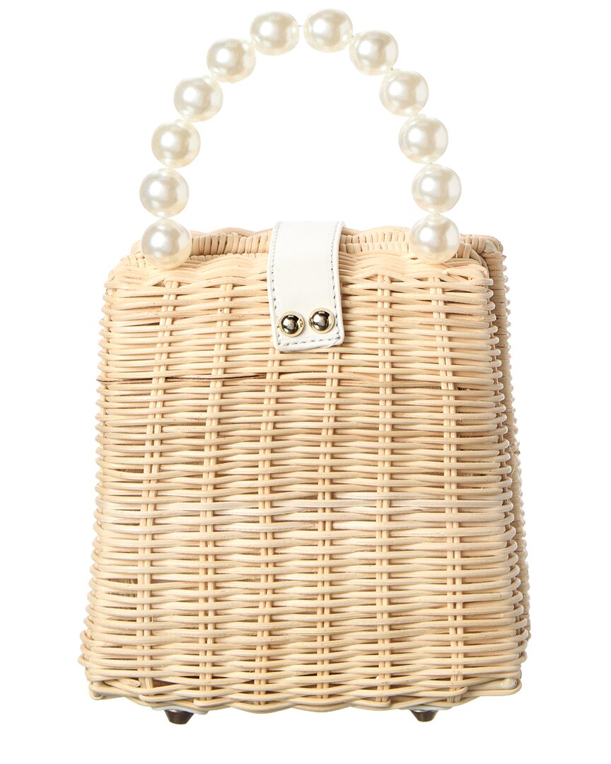 Surell Accessories Mini Straw Clutch