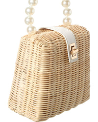 Surell Accessories Mini Straw Clutch
