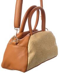 Surell Accessories Mini Bowler Straw Crossbody