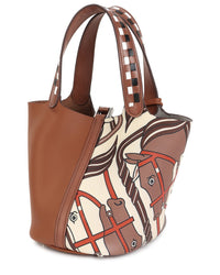 Tiffany & Fred Paris Top-Handle Painted Leather Tote