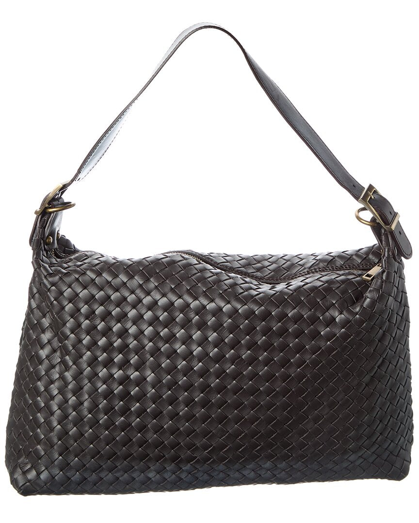 Persaman New York Chloe Hand Woven Large Leather Shoulder Bag