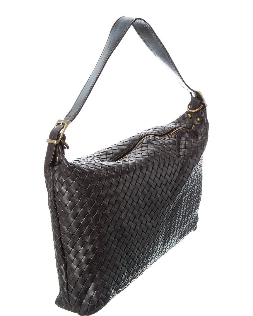 Persaman New York Chloe Hand Woven Large Leather Shoulder Bag