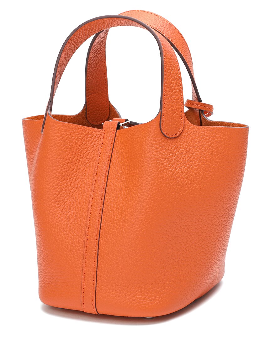 Tiffany & Fred Paris Full-Grain Leather Top Handle Bag