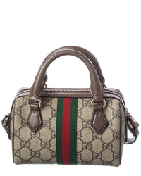 Gucci Gucci Ophidia Mini Gg Supreme Canvas & Leather Boston Bag