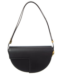 Patou Leather Shoulder Bag Black ONE SIZE