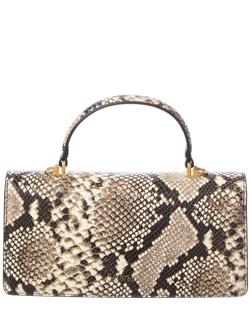 Off-White™ Off-White™ Jitney Snake-Embossed Leather Shoulder Bag