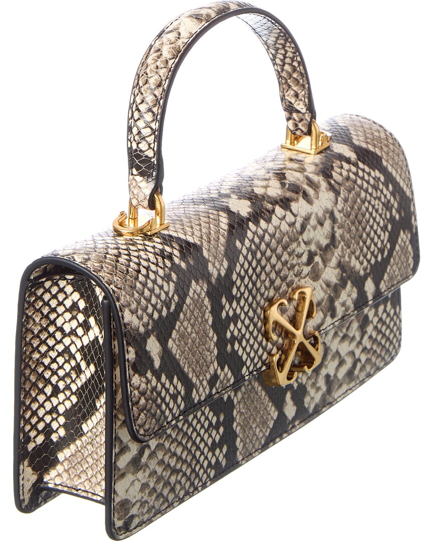 Off-White™ Off-White™ Jitney Snake-Embossed Leather Shoulder Bag