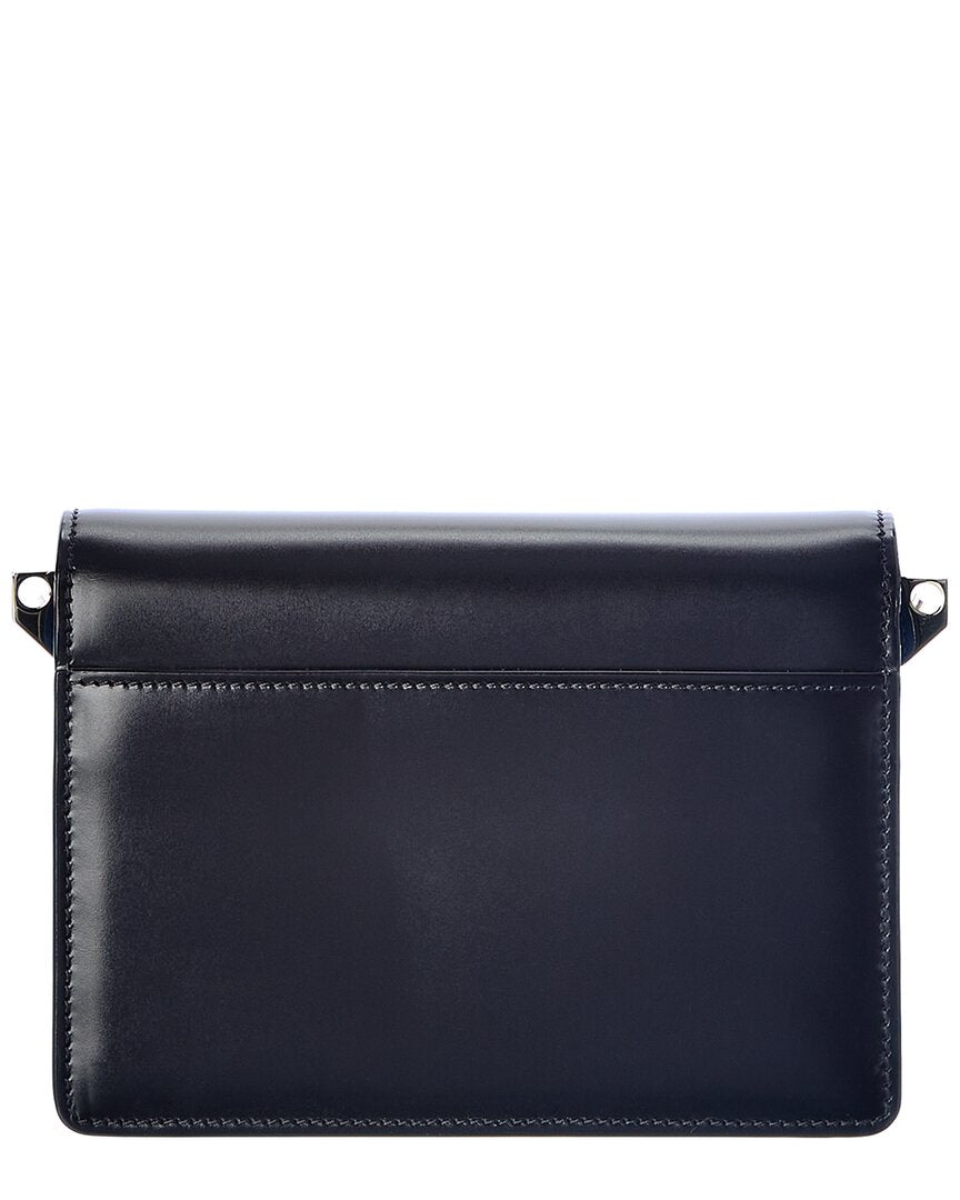Valextra Swing Small Leather & Suede Shoulder Bag
