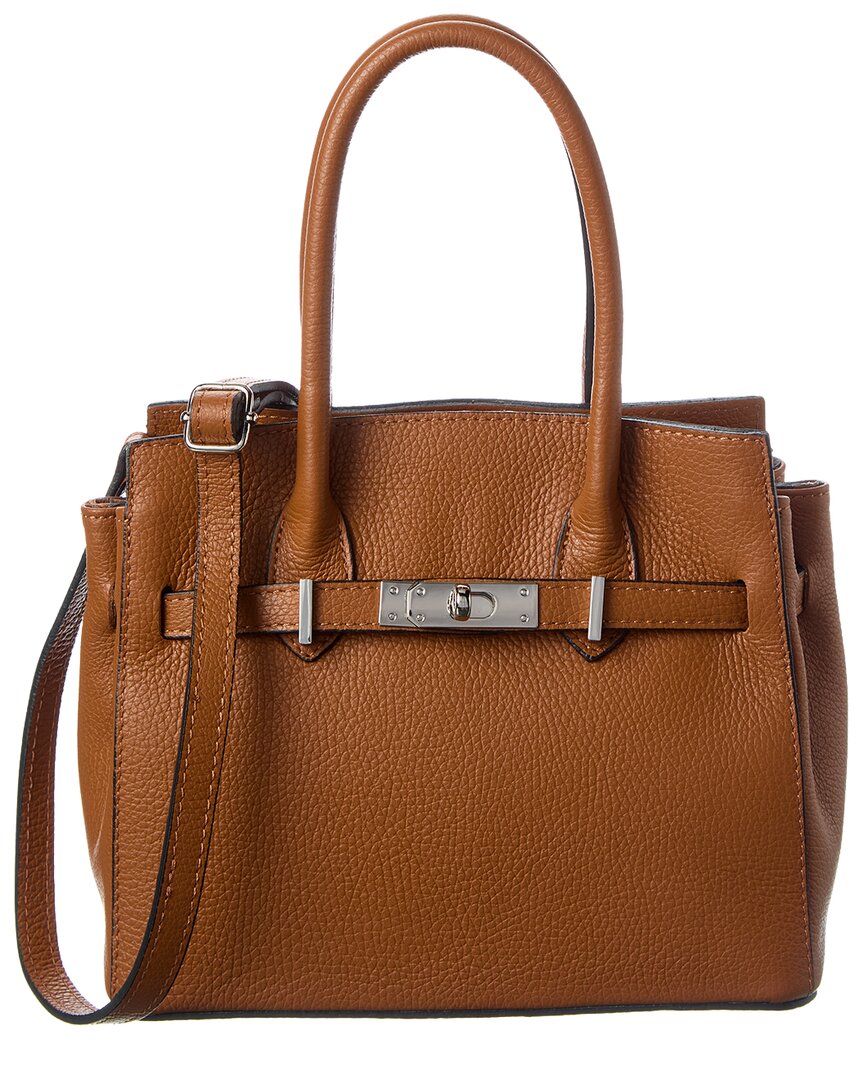 Italian Leather Top Handle Bag