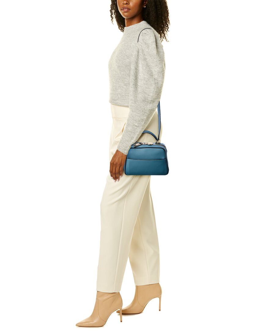 Valextra Serie S Small Leather Shoulder Bag