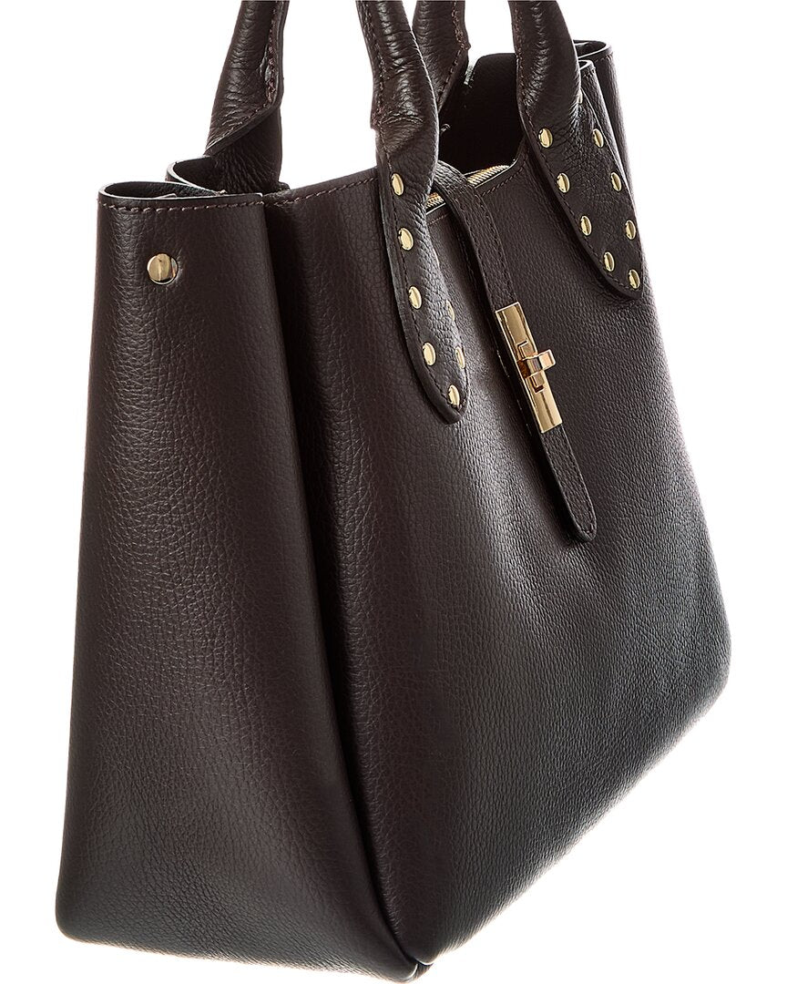 Isabella Rossetti Keira27 Studded Handle Leather Tote