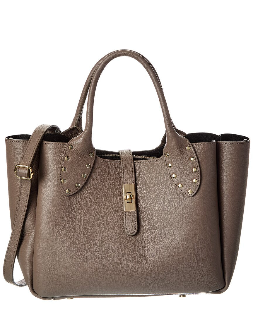 Isabella Rossetti Keira27 Studded Handle Leather Tote