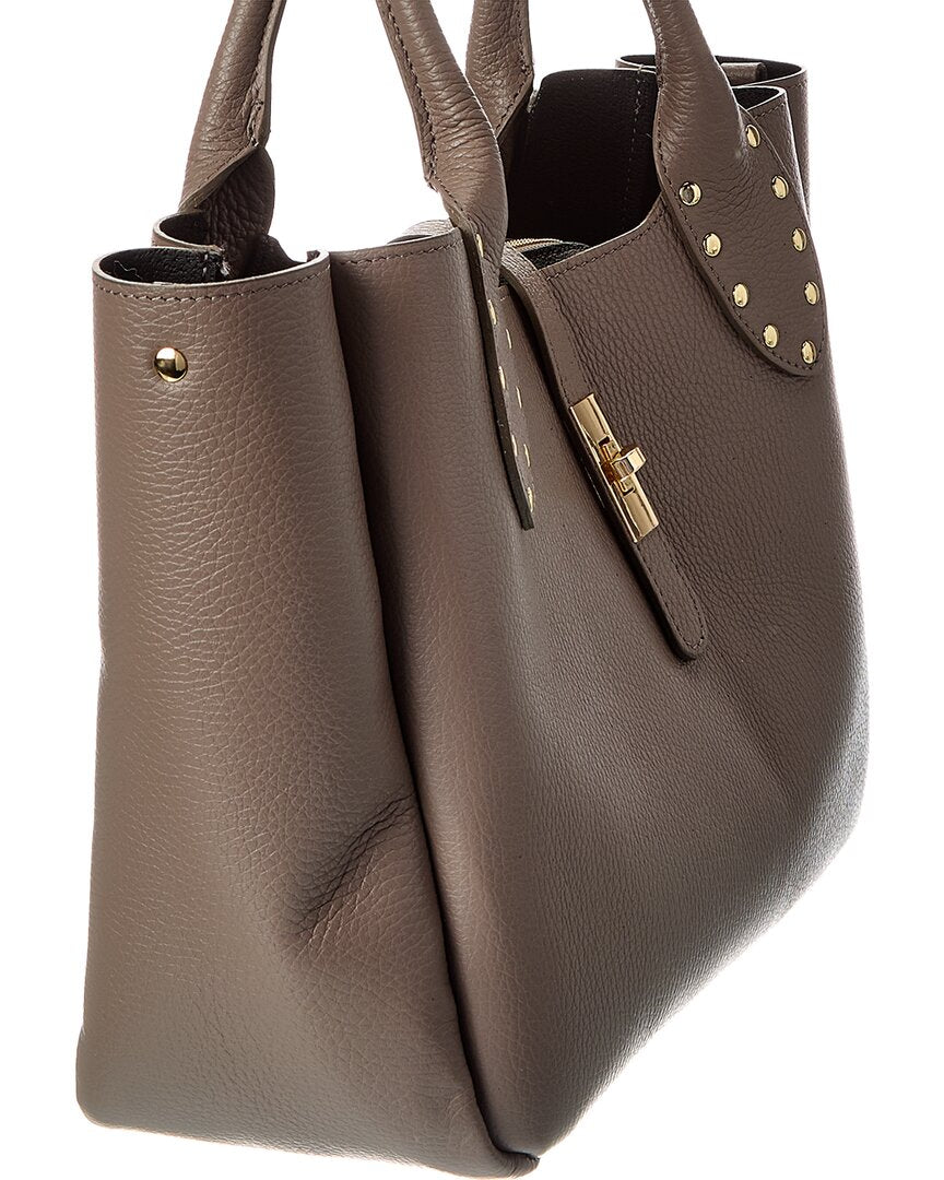 Isabella Rossetti Keira27 Studded Handle Leather Tote