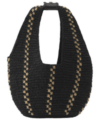 Helen Kaminski Helen Kaminski Aquarius Raffia & Leather Hobo Bag