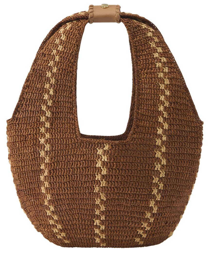 Helen Kaminski Aquarius Raffia & Leather Hobo Bag