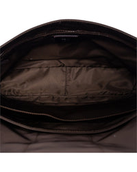 FENDI Fendi Khaki Plain Nylon Canvas Men's Messenger (Authentic Pre-Loved)