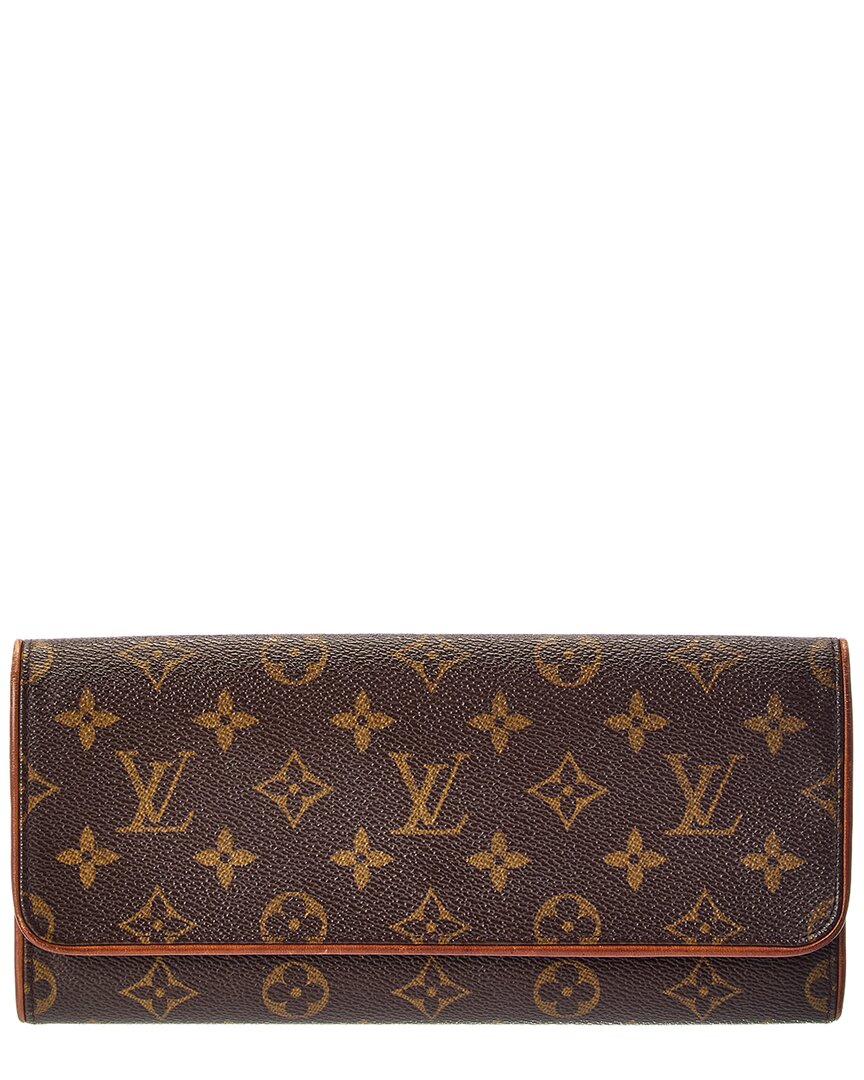 Louis Vuitton Brown Monogram Coated Canvas Pochette Twin Gm (Authentic Pre-