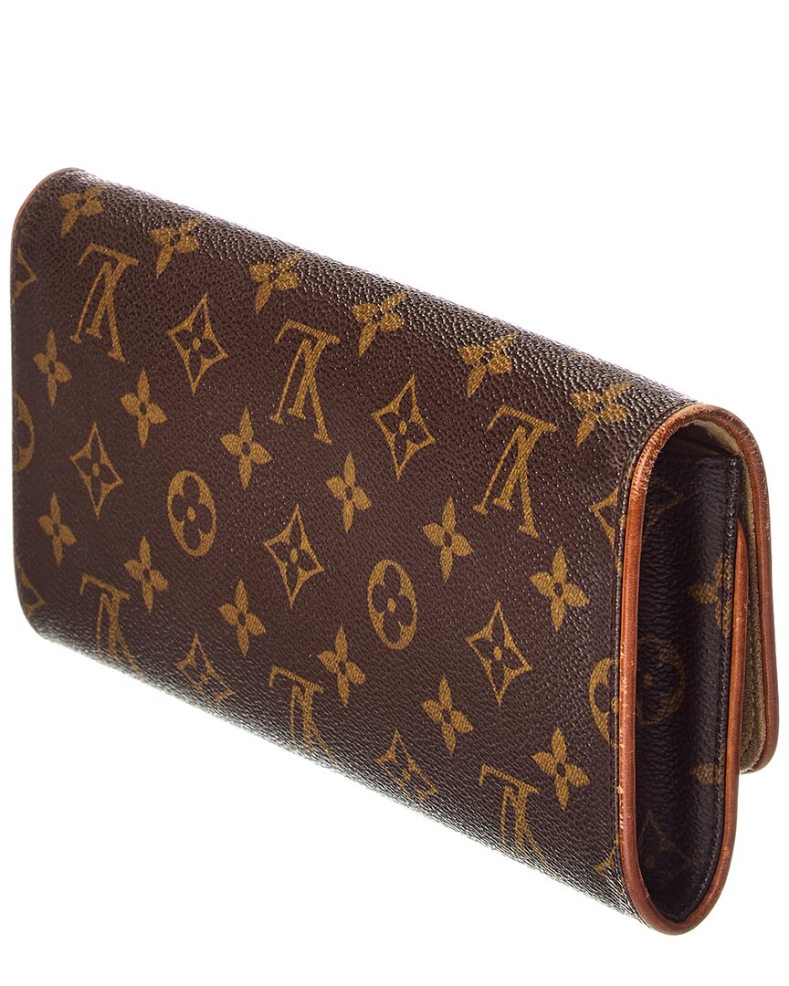 Louis Vuitton Brown Monogram Coated Canvas Pochette Twin Gm (Authentic Pre-