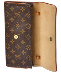 Louis Vuitton Brown Monogram Coated Canvas Pochette Twin Gm (Authentic Pre-