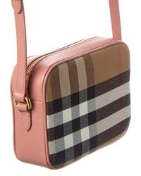Burberry Check Small Canvas & Leather Shoulder Bag
