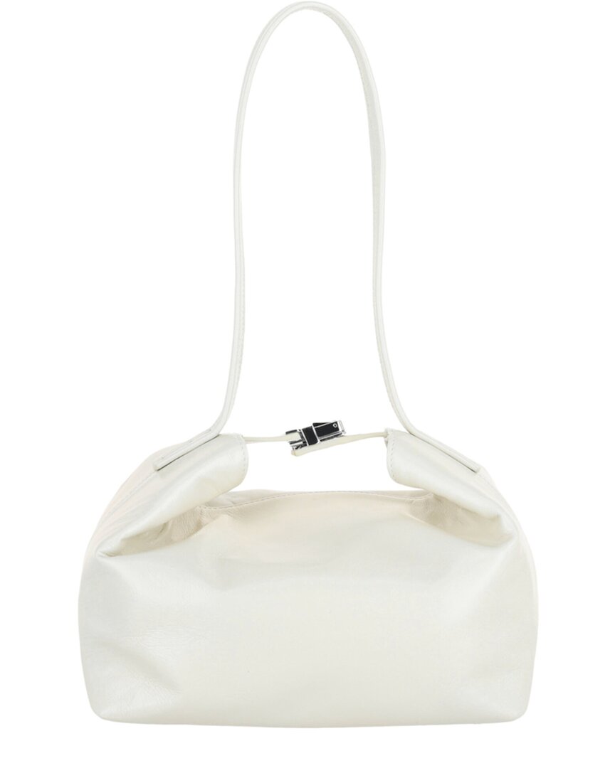 By Far Bea Creased Leather Shoulder Bag