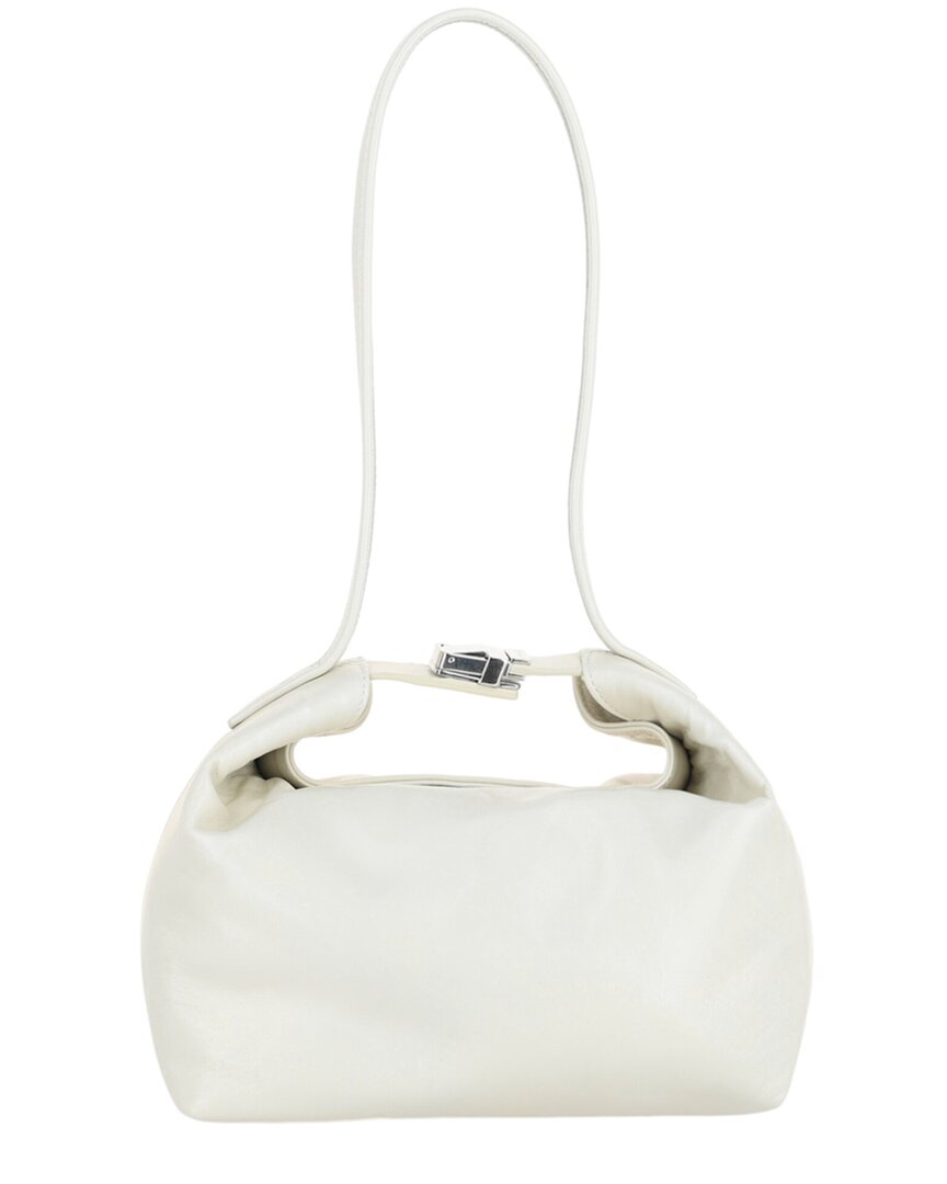 By Far Bea Creased Leather Shoulder Bag