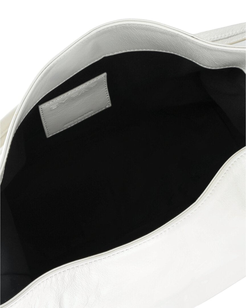 By Far Bea Creased Leather Shoulder Bag