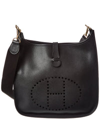 Hermès Black Veau Epsom Leather Evelyne I Gm Messenger Bag (Authentic Pre-