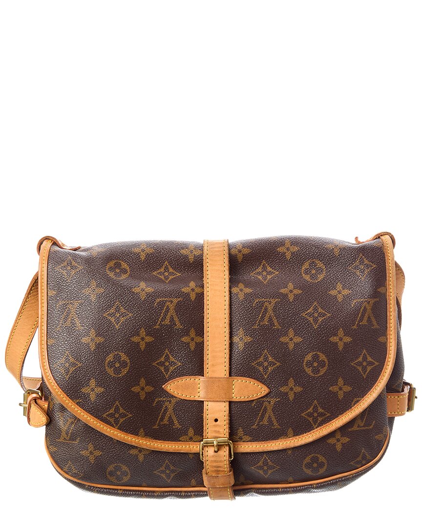 Pre-Owned Louis Vuitton Brown Monogram Coated Canvas Saumur 30 (Authentic Pre-Loved)