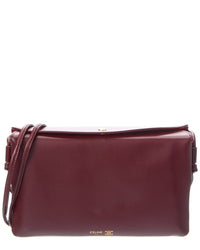 CELINE Celine Trio Flap Leather Shoulder Bag
