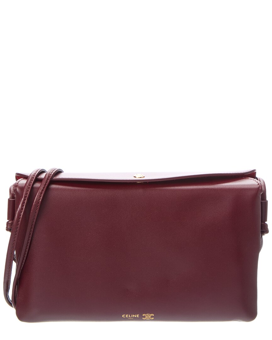 CELINE Celine Trio Flap Leather Shoulder Bag