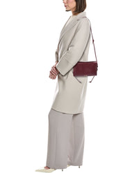 CELINE Celine Trio Flap Leather Shoulder Bag