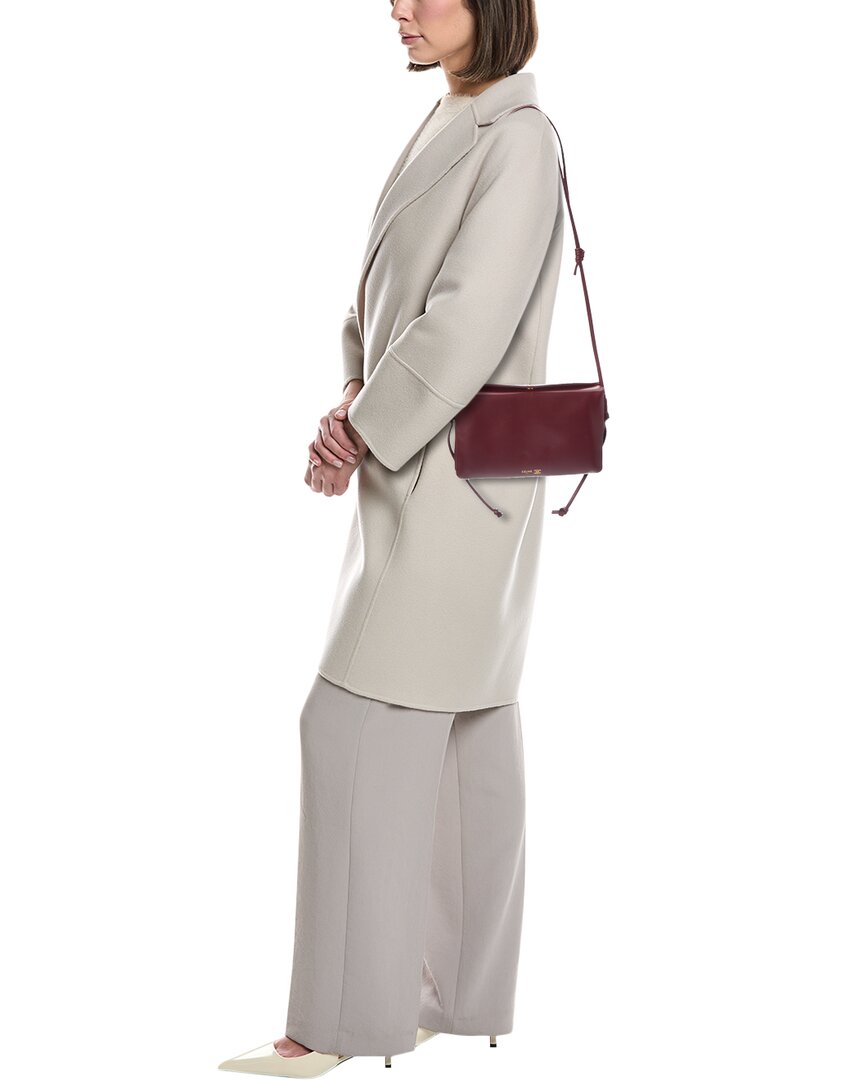 CELINE Celine Trio Flap Leather Shoulder Bag