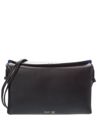 CELINE Celine Trio Flap Leather Shoulder Bag