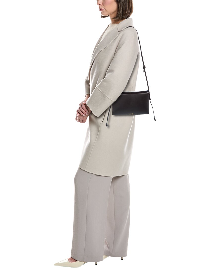 CELINE Celine Trio Flap Leather Shoulder Bag