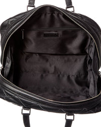 Chanel Black Calfskin Leather Stitched Bowling Bag (Authentic Pre-Loved)