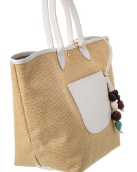 Longchamp Le Pliage Collection Medium Raffia Basket Bag